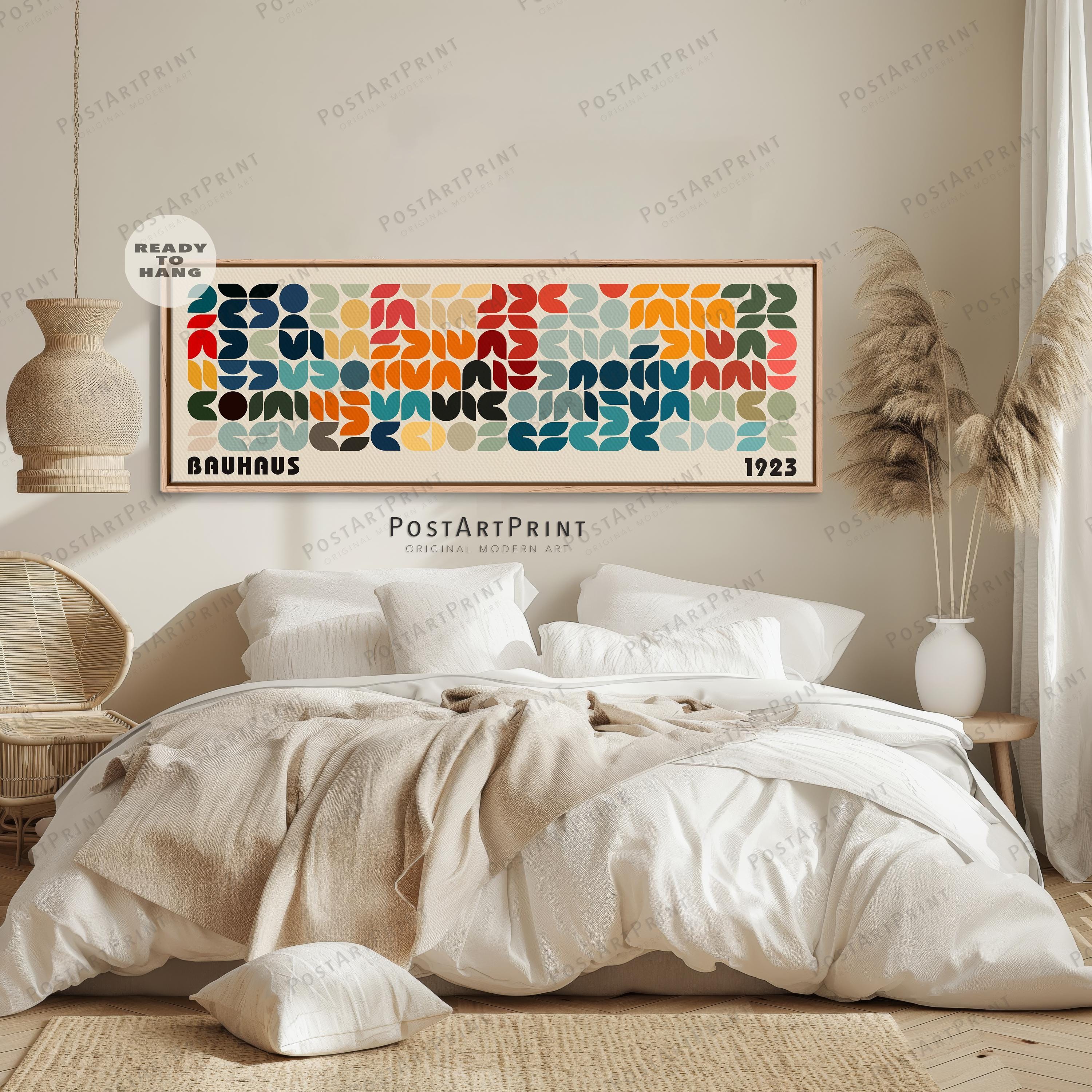 Bauhaus Art Print: Mid Century Modern Horizontal Framed Canvas Wall ...