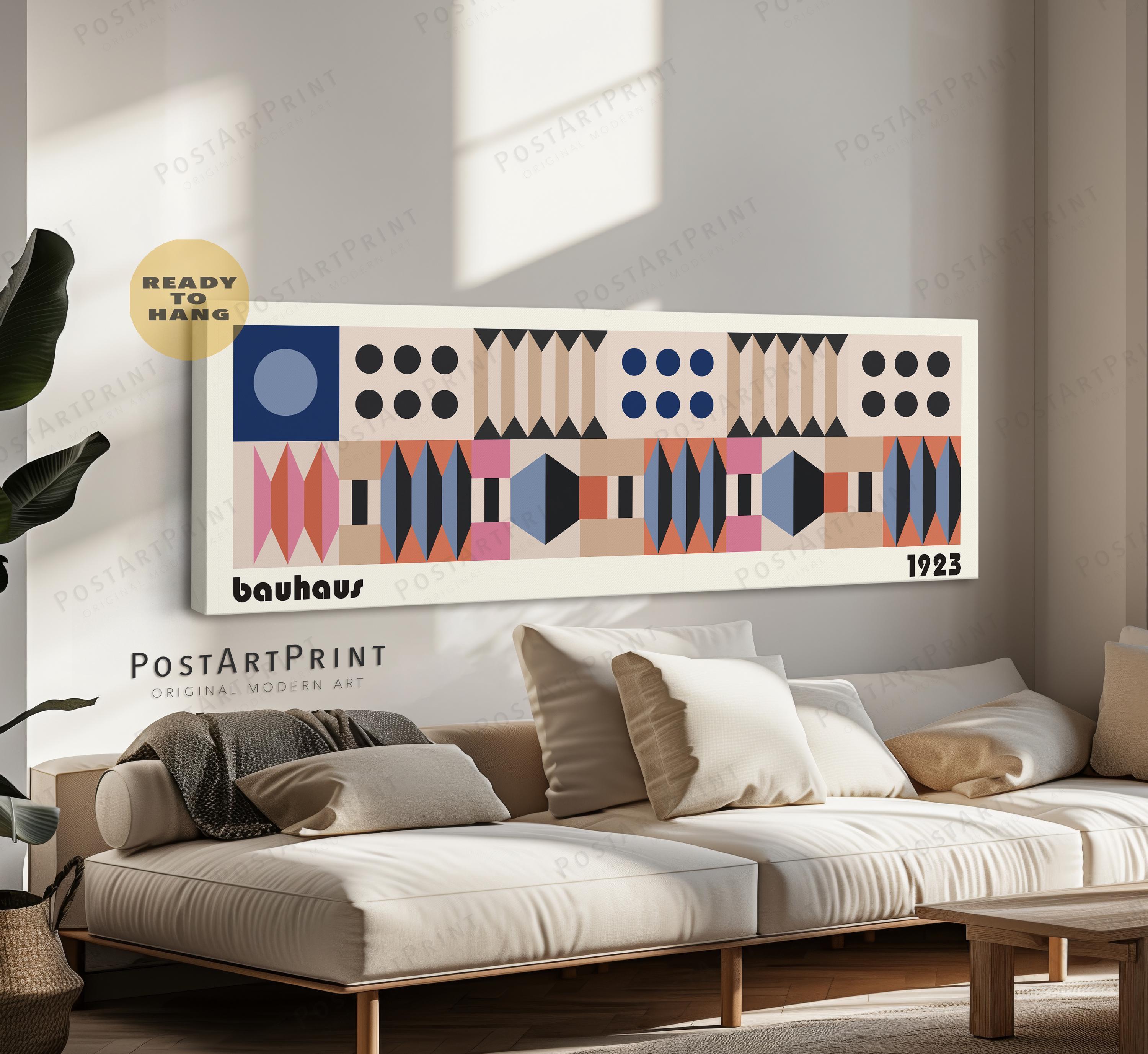 Framed Bauhaus Art Print: Mid Century Modern Canvas Wall Decor - Etsy