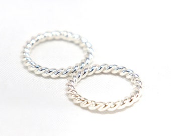 Sterling Silver Beaded Body Jewelry Ring • Non Adjustable • Custom Sizes • Handmade