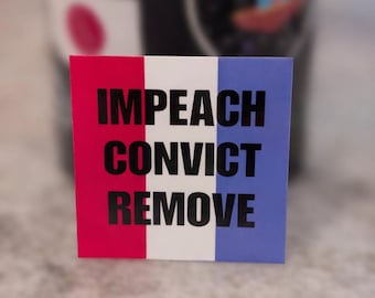 Retirar pegatina de "Juicio político al convicto" - Protesta política