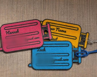 Etiqueta de equipaje personalizada impresa en 3D – PETG duradero