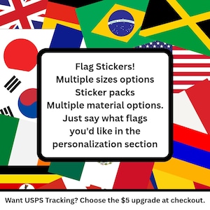National and State Flag Stickers Waterproof Decals