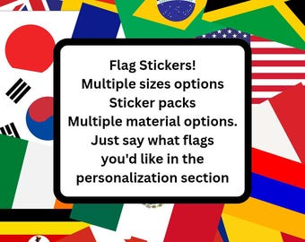 Calcomanías impermeables con banderas nacionales y estatales