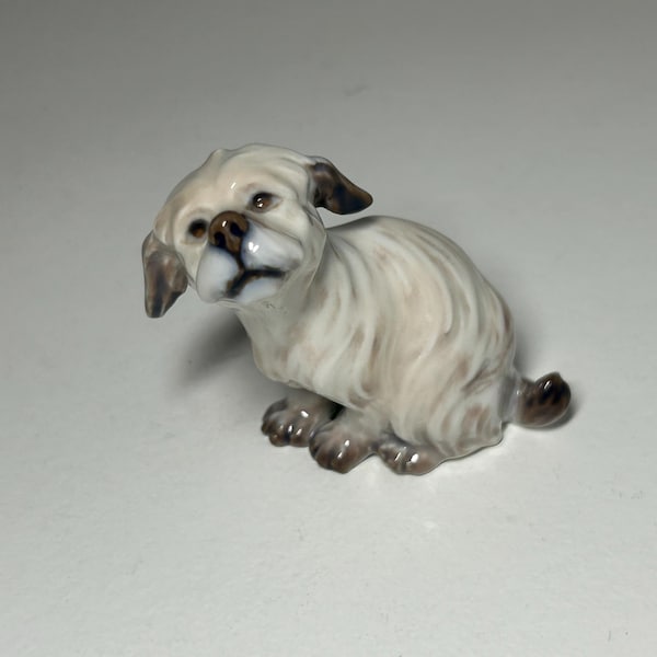 DJ Dahl Jensen Small Vintage Figurine Maltese Belgian griffon dog No. 1120