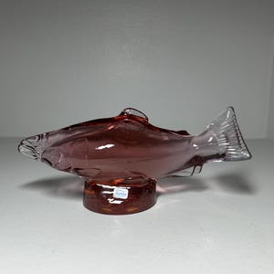 Kosta Boda Sweden Glass Art Figurine by Paul Hoff for WWF Fishes. Signed