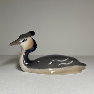 Estatueta Royal Copenhagen Denmark Grebe Bird #3263 Primeira triagem