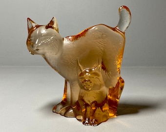 Kosta Sweden Svenskt Glas Glass Art Lynx Figurine by Paul Hoff for WWF