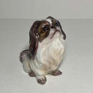 Dahl Jensen Figurine Pekingese Dog #1003, Dahl-Jensen Copenhagen Denmark Porcelain Figurine &#39;&#39;Pekingese Dog&#39;&#39;
