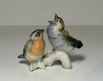 Karl Ens Volkstedt Germany Porcelain Small Figurine  Birds