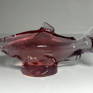 Kosta Boda Sweden Glass Art Figurine by Paul Hoff for WWF Fishes. Signed