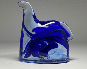Kosta Boda Sweden Svenskt Glas Glass Horse sculpture by Anna Ehrner.