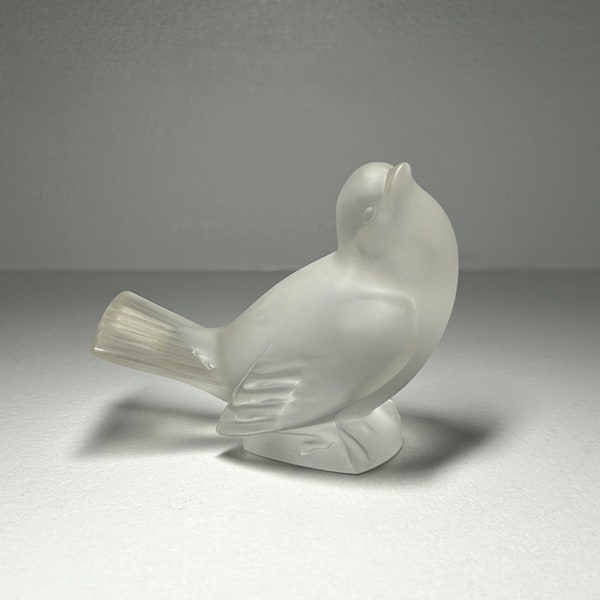 Lalique France Crystal Statuette/Paperweight Bird Signed