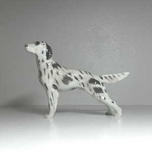 RC Royal Copenhagen Dinamarca Estatueta de Porcelana Cão Setter Inglês por Th. Madsen Primeira classificação #3252