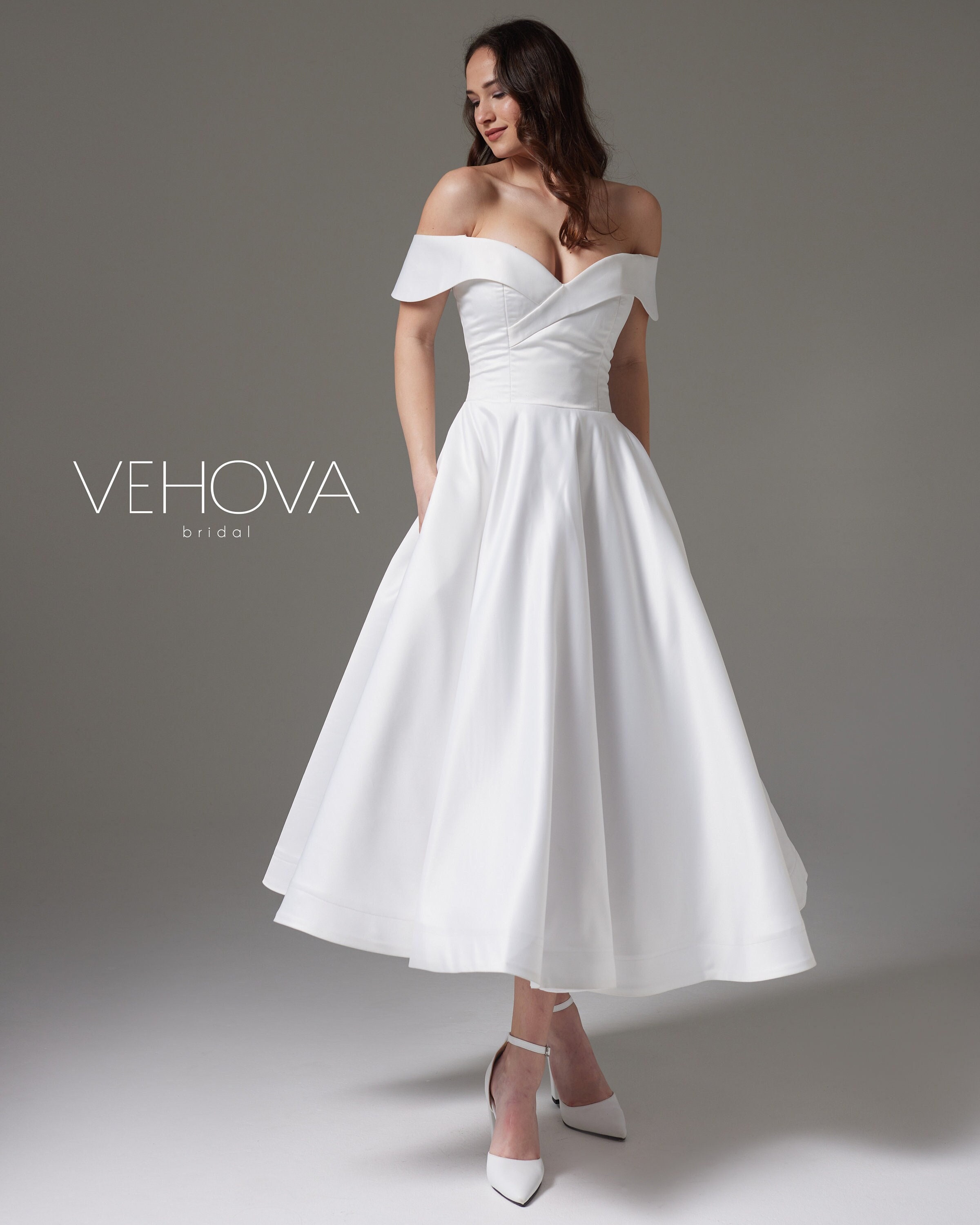 chiffon tea length straight neckline wedding dress Berylove Women A Line Eucalyptus Bridesmaid Dress with Slit Square Neck Chiffon Wedding Party Dress with Lace Up Back, Eucalyptus / US22W main image 0