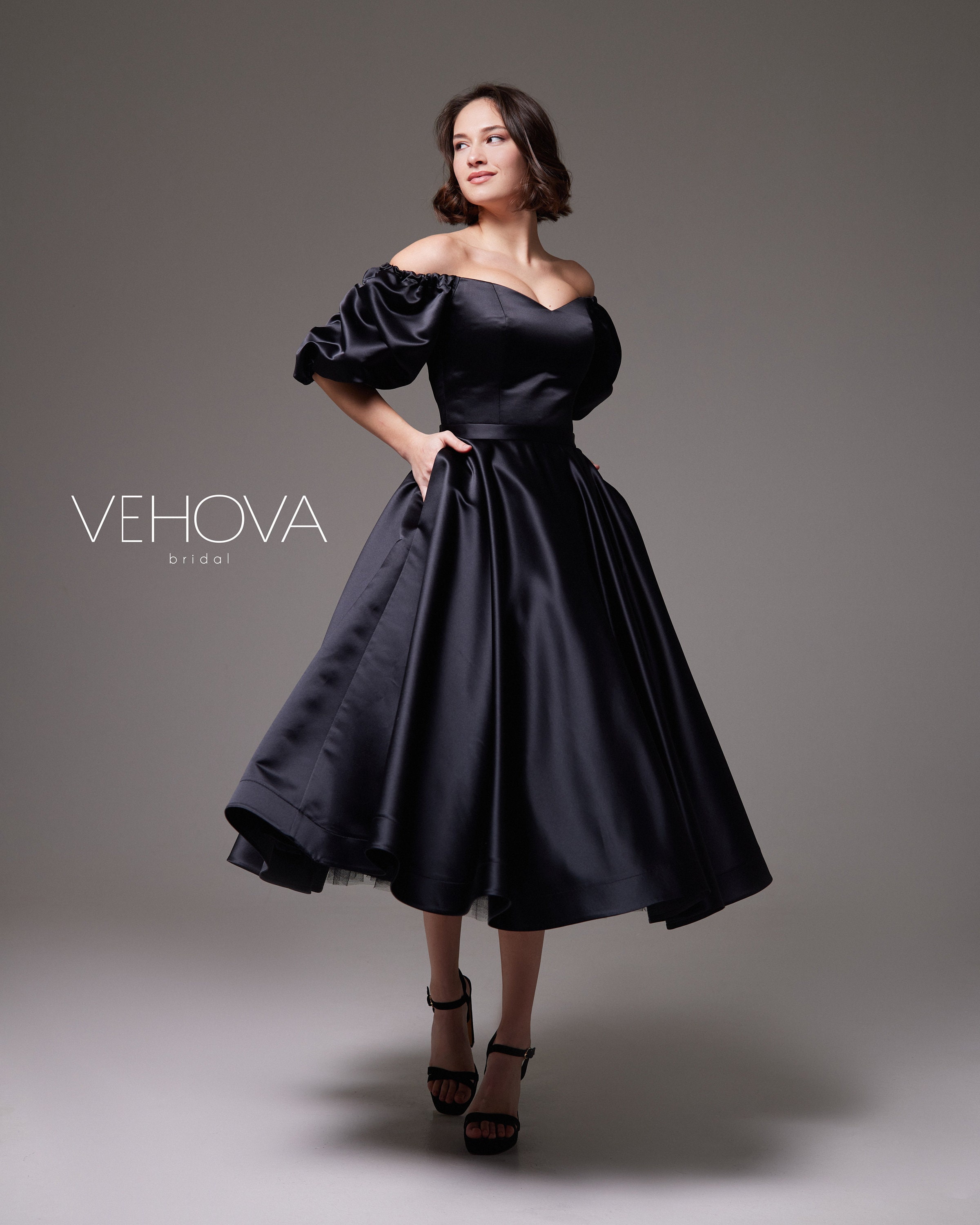 Alternative Wedding Dress Black, Plus Size Wedding Dress