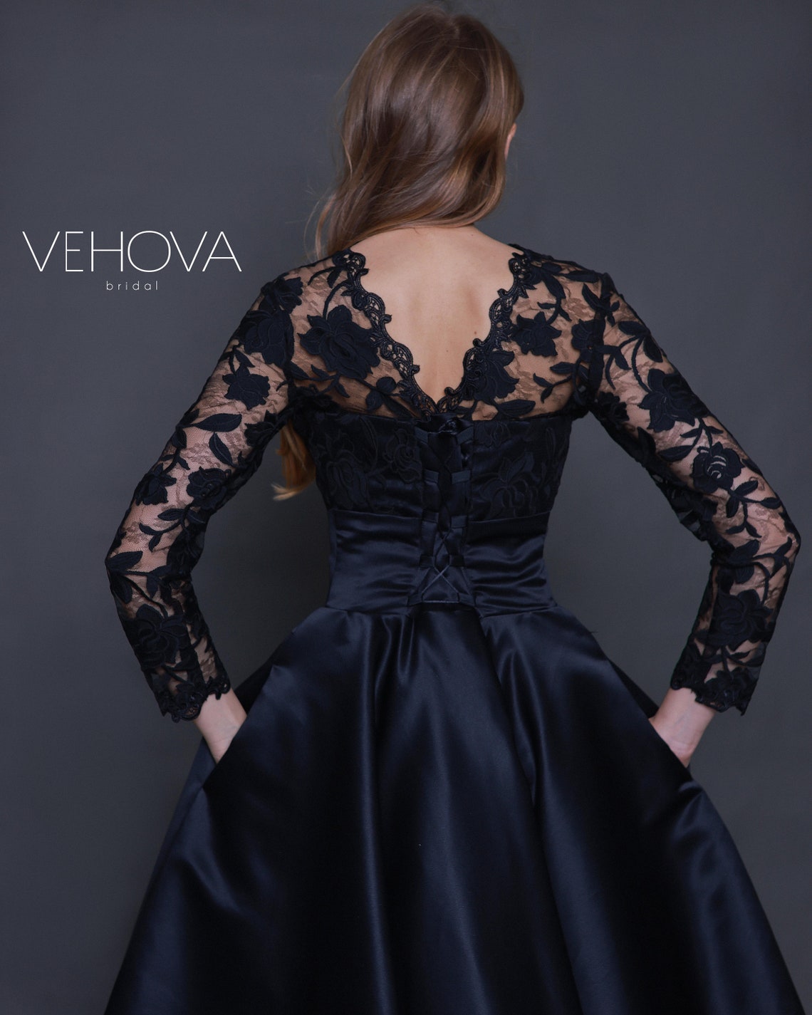 floral boho dresses Retro Art Print Vintage Chic V-Neck Long Sleeve Midi Dress Adrianna Papell Women’s Blouson Size:US 10P boho goddess dress