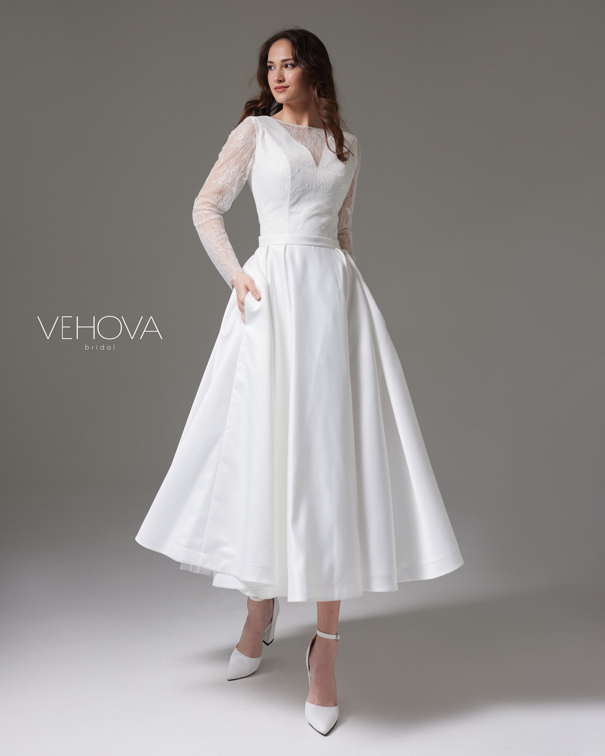 long dark green dress ZAPAKA Women Bridesmaid A Line Off the Shouder Satin upload-20260119 Expert Bridal Alterations for Size:00-03 Months