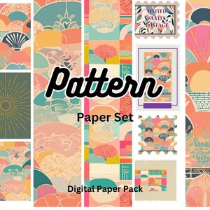 Digitales Pastell Abstraktes Muster zum Ausdrucken/Kunstdruck/Collage Papier - Blumen und Collage Digitale Papiere Ephemera