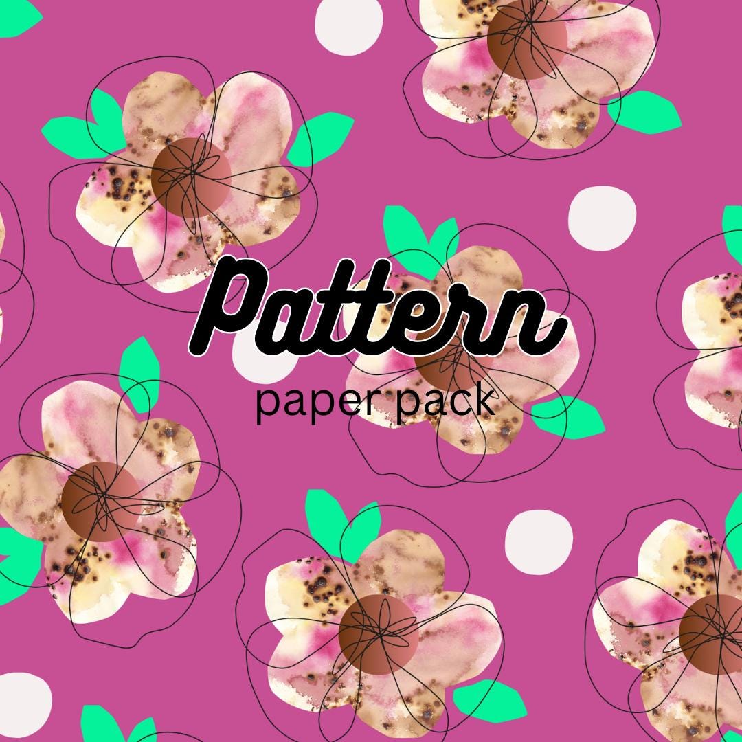 Digital Floral Pattern Printable Scrapbook Paper/art Print/collage ...