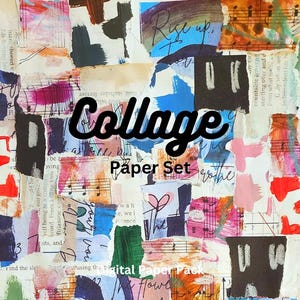 Original Art Collage Paper – Scrapbook & Junk Journal (Digital Download)