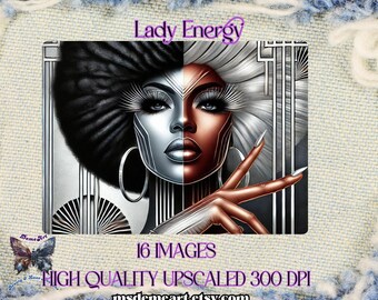 Lady Energy – Elegant Chakra Art Collection in High-Resolution PNGs for Creatives & Décor