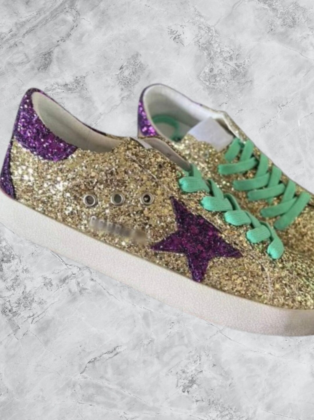 Mardi Gras Glitter Kids Slip On Sneakers main image 1