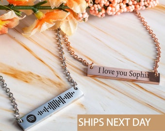 Spotify Code Necklace - Etsy