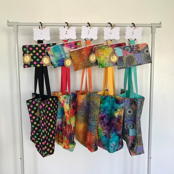 Foldable Shopping Bag in a Pouch Etsy