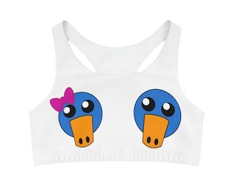 White "Its Platy Brah" Bra