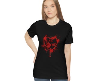 Bite Me Valentine Shirt With Skeleton Hand