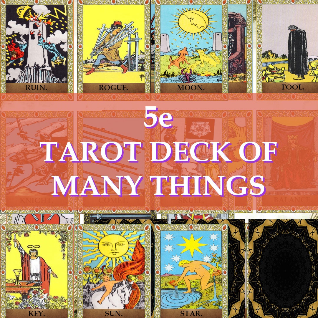 Dungeons &amp; Dragons Deck of Many Things Tarot Card Edition DND 5e Fifth ...