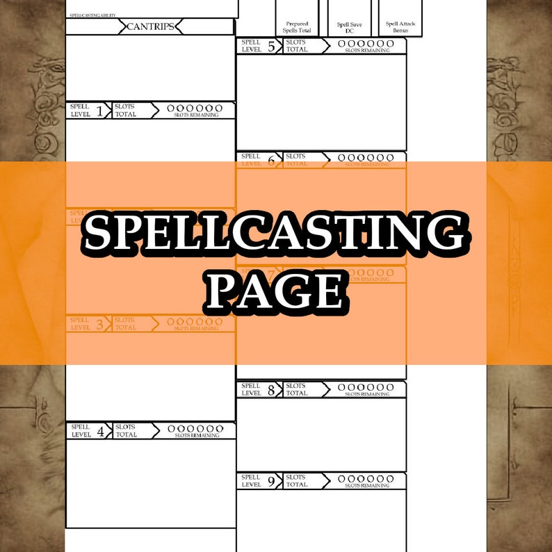 Buy Printable Dnd 5e Fighter Class Character Sheet Fifth Edition D&amp;D ...