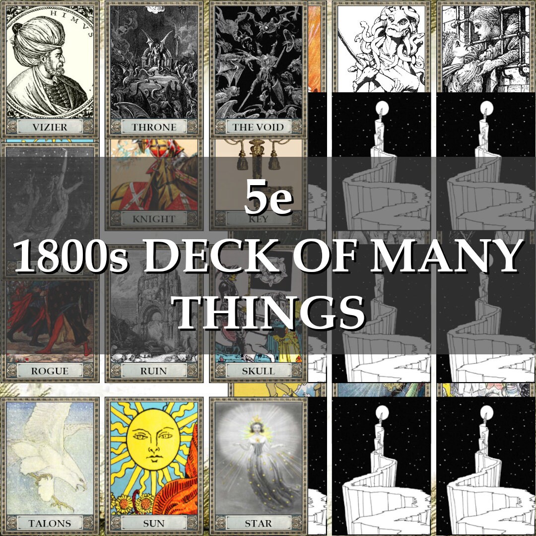 Dungeons &amp; Dragons Deck of Many Things 1800s Edition DND 5e Fifth ...