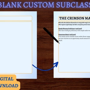 D&amp;D 5e Wizard Class Reference Sheets Dungeons and Dragons Fifth Edition ...