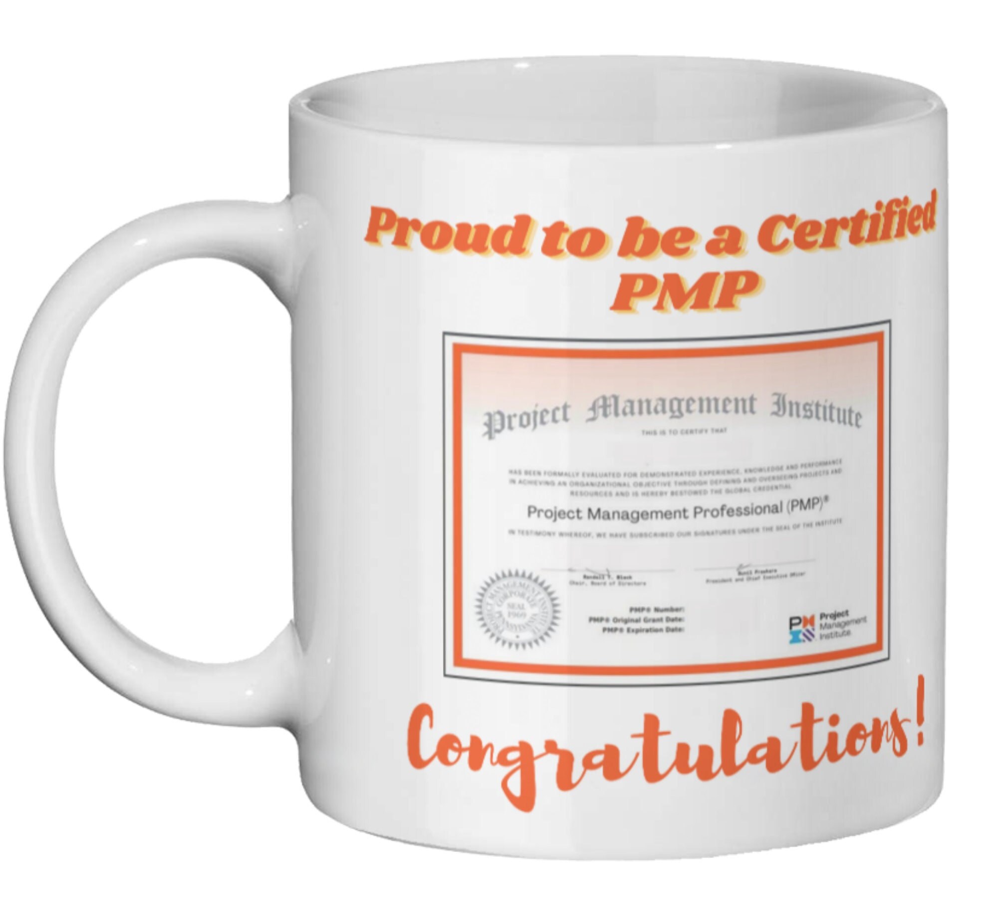 Project Manager Congratulations Custom Congratulations Mug for Passing the PMP Exam, Gift, Project ...