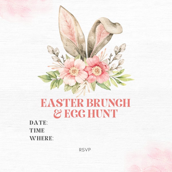 Easter Egg Hunt & Brunch Invitation