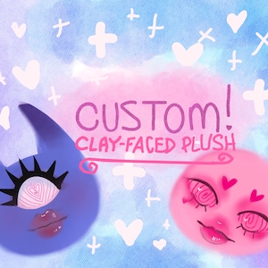 Custom clay-faced plushie listing!!