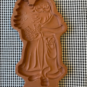 Longaberger Pottery Limited Edition “Kris Kringle” Christmas Clay Cookie Mold 1991