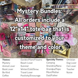 Lots de 30 capsules mystères personnalisés - plus un petit sac fourre-tout/un livre personnalisé - colorés, personnalisés, à thèmes, livresques et articles de papeterie.