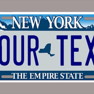 New York Nummernschild -Wunschtext-