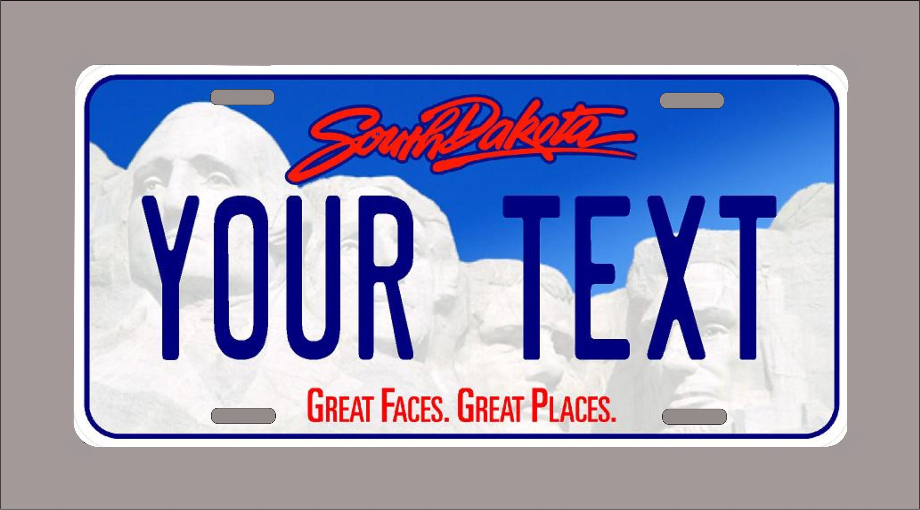 South Dakota License Plate custom Text - Etsy