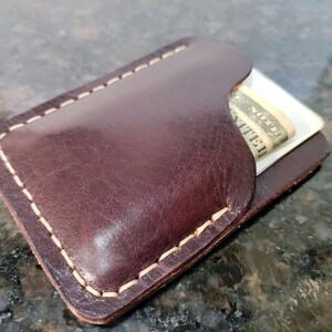Cartera de cuero con dos bolsillos - Hecha a mano