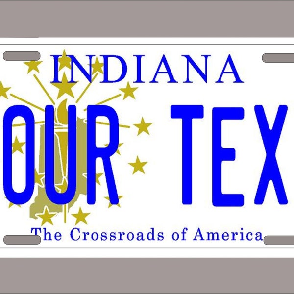 Indiana License Plate Svg Etsy