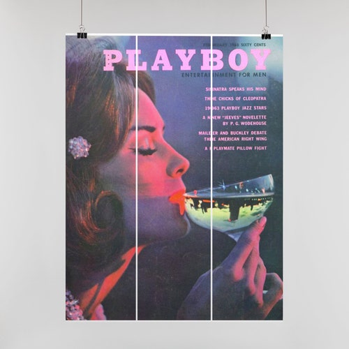 Vintage Playboy Cover Poster Fashion Wall Art Designer Etsy