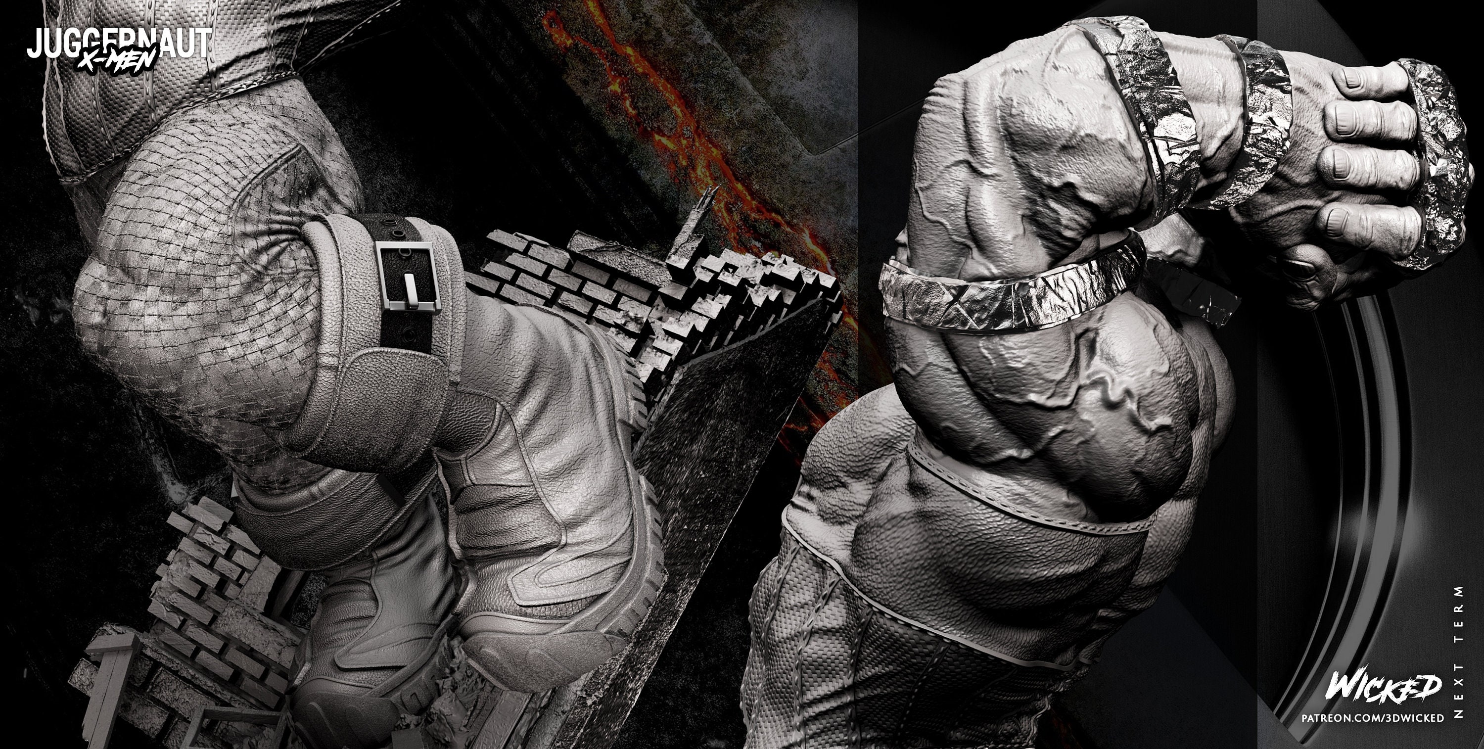 Juggernaut Fan Art Sculpture | Unpainted 3D Printed Resin Model | DIY ...