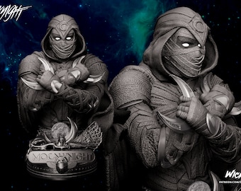Moon Knight Bust - By Wicked - High Quality Photopolymer Resin