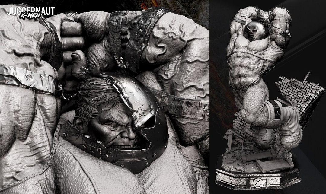 Juggernaut Fan Art Sculpture | Unpainted 3D Printed Resin Model | DIY ...