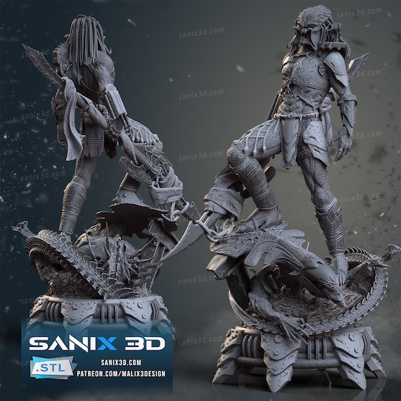 Alien Vs Predator 3D - 1:8 Scale - Printed Resin Statue Unpainted