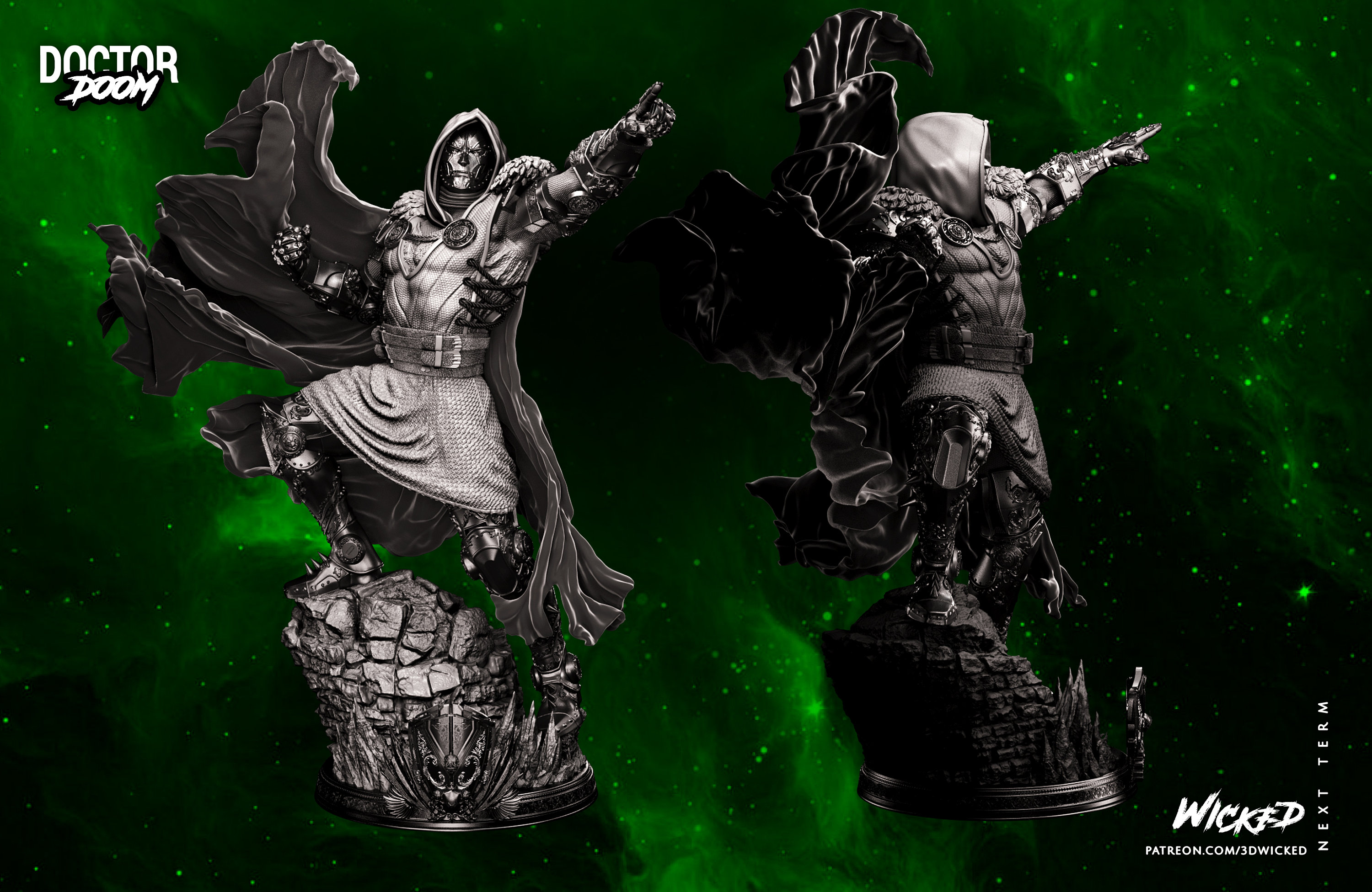 Dr. Doom Sculpture Kit - by Wicked - High Quality