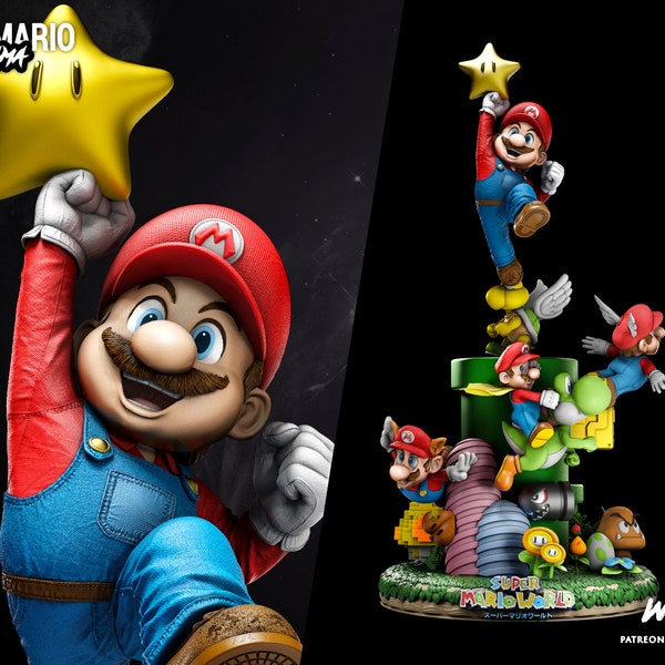 Super Mario DIORAMA COMPLETE - By Wicked - High Quality Photopolymer Resin